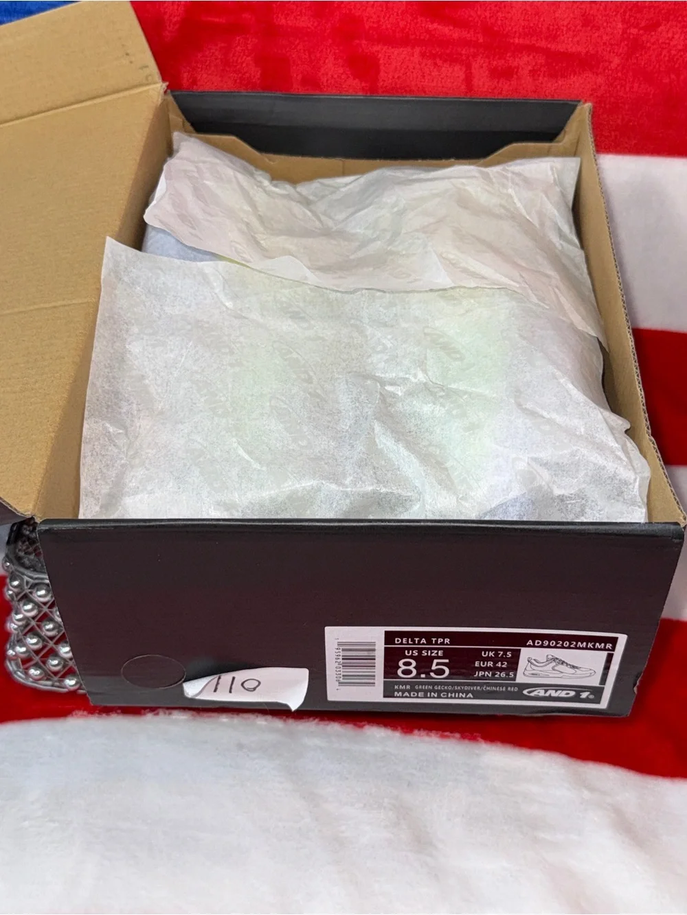 And1 Gecko Green, Skydiver & Chinese Red, Men's 8.5 Athletic Basketball Shoes